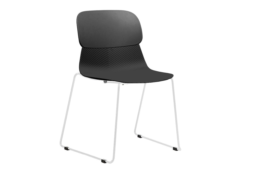 [NONE,SAMSL-W-BK|0,176()] Sammy Plastic Chair - Sled Base