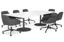 Sapphire Disc Base Boardroom Rectangle Table [2400L x 1200W]