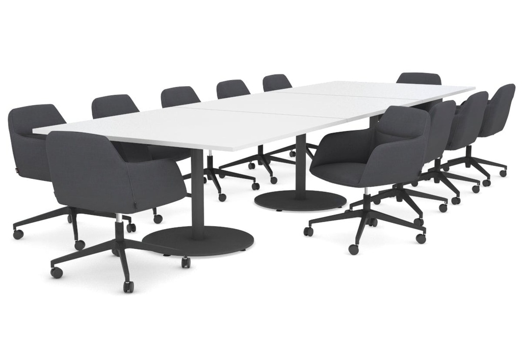 [NONE,SPB36PT|0,1221()] Sapphire Disc Base Boardroom Rectangle Table [3600L x 1200W]