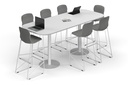 Sapphire Disc Base Counter Table - Large Rounded Corners [2400L x 1000W with Large Rounded Corners]