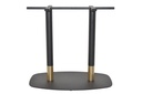 EZ Hospitality Givoli Cafe Table Black/ Brass - Black Arc Base [1000L x 600W]