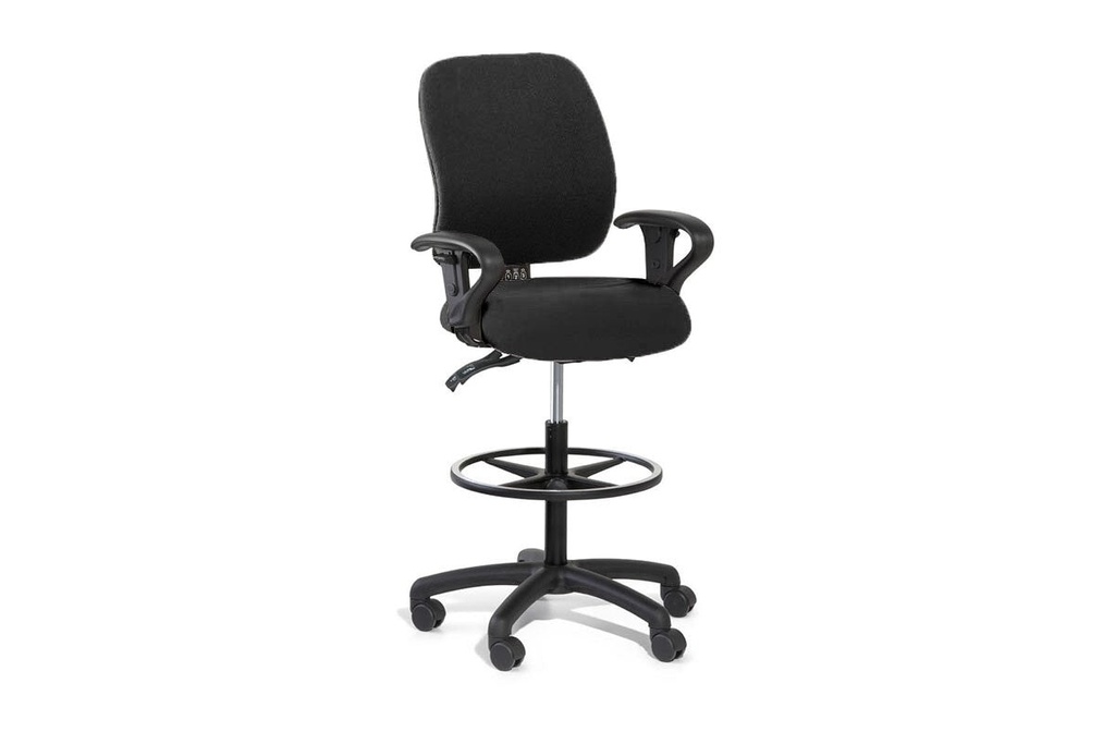 [NONE|0(G-DRAF-SLIM-MB-MS-BK|679)] Gregory Slimline Dual Density Ergonomic Drafting Chair