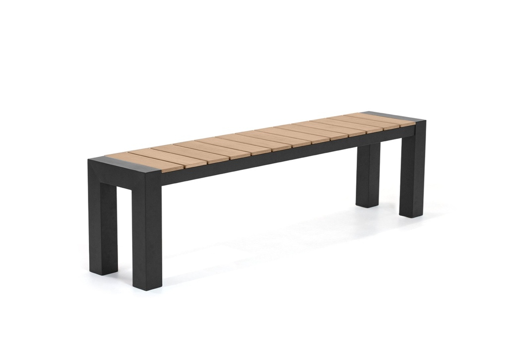 [ODB21435-EO-BK,NONE|574,0()] Sonic Riva Outdoor Bench Seat - Large [2140L x 350W]