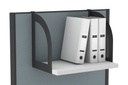 Black Horizon Screen Hanging Melamine Shelf