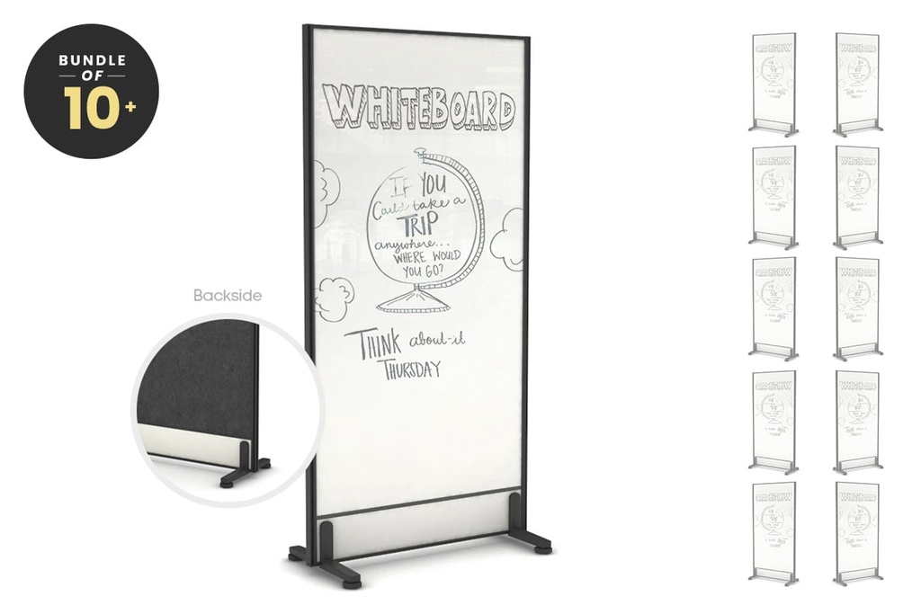 Productify Activity Based Partition Screen - Whiteboard/ Acoustic Felt Board [1800H x 900W]