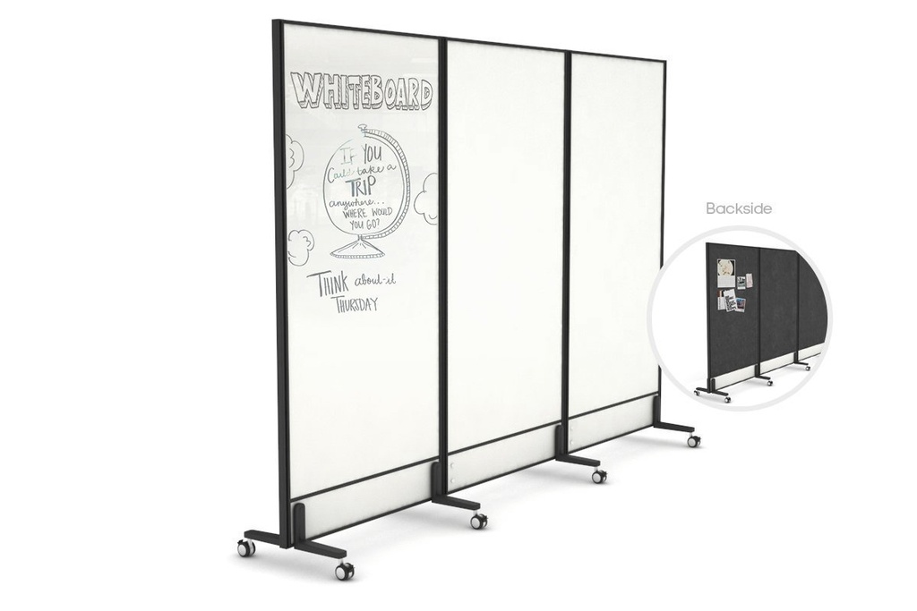 Productify Activity Based Partition Screen - Whiteboard/ Acoustic Felt Board [1800H x 2700W]
