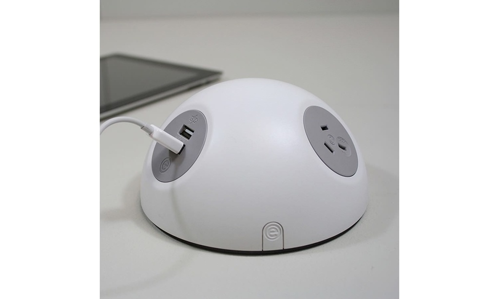 [PP1201WT|641()] Desk / Workstation Power Dome White Pluto