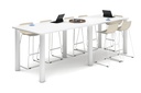 Quadro Cylinder Legs Large Counter Table - Rounded Corners [3200L x 1100W with Rounded Corners]