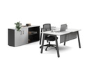 Quadro A Legs L-Shaped Executive Setting - Black Legs [1600L x 1700W]