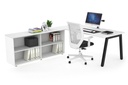 Quadro A Executive Setting - Black Frame [1800L x 800W with Cable Scallop]
