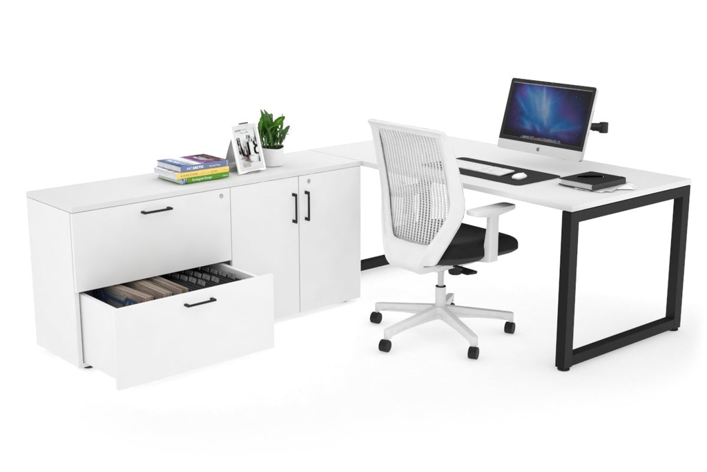 [QDL1807.B.WT,NONE,US0716BPT|526,0,525()] Quadro Loop Executive Setting - Black Frame [1800L x 700W]