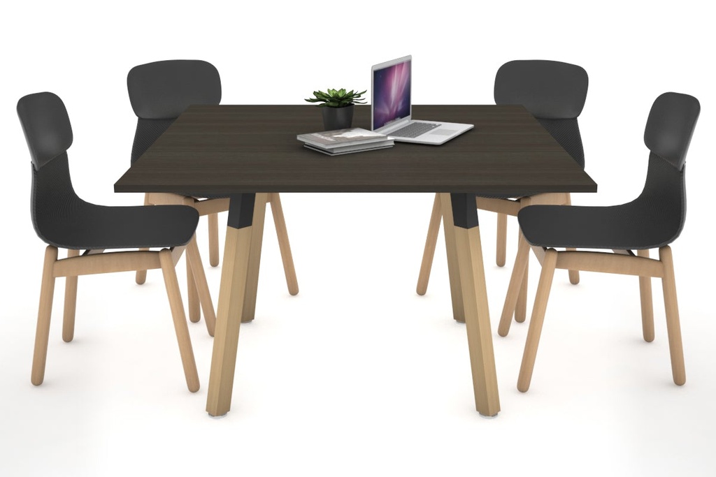 Quadro Wood Legs Square Table [1200L x 1200W]
