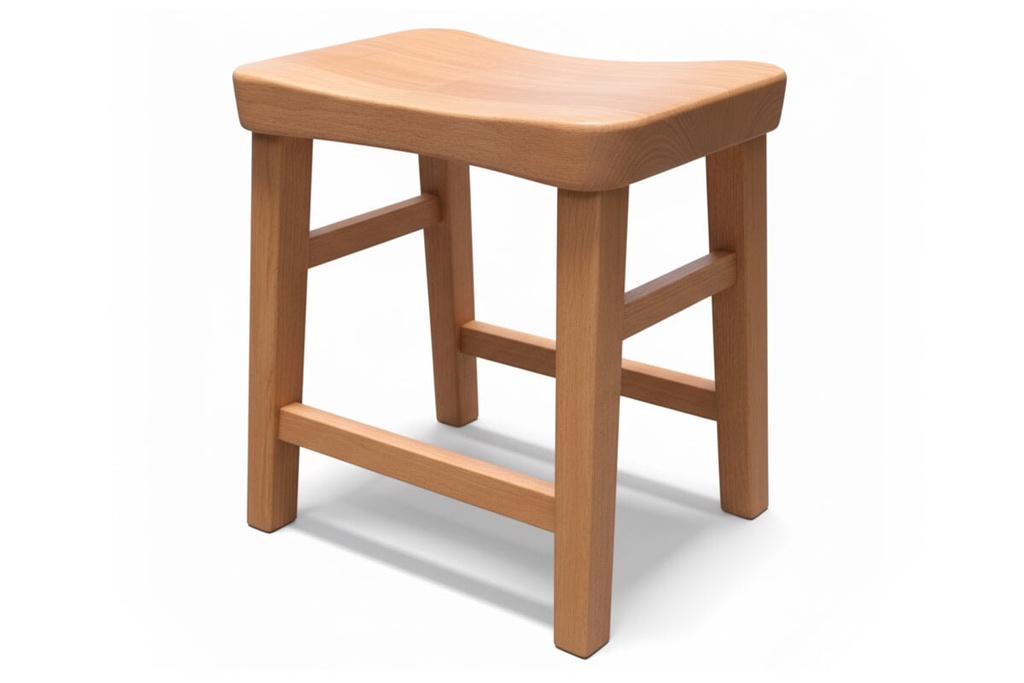 [RAWB-NT|99()] Raw Bar Natural Wood Stool