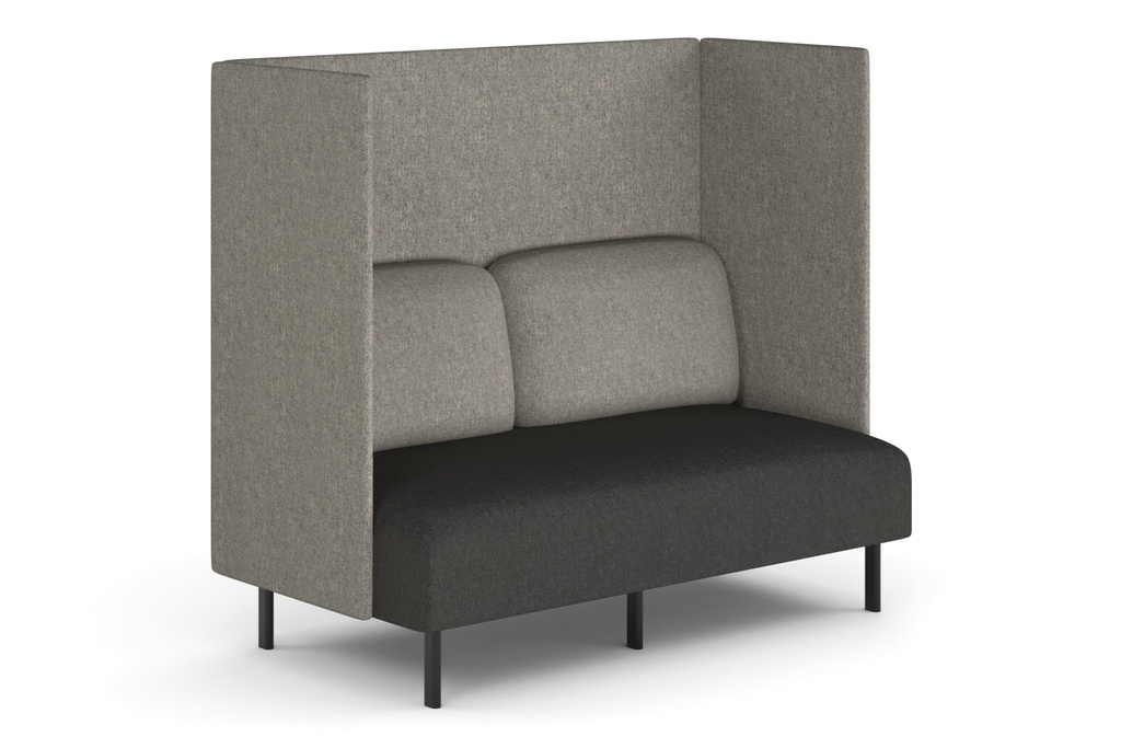 [SONA-2HS-LG|1706()] Sona Modular Privacy Sofa Double Seater Lounge - High Back with Sides