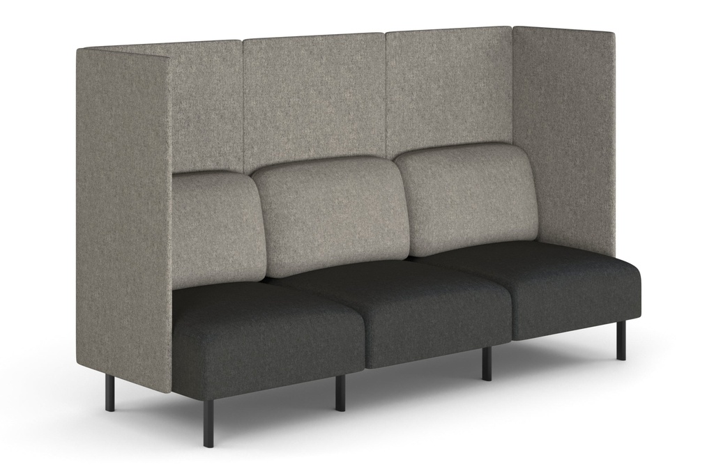 [SONA-3HS-LG|2653()] Sona Modular Privacy Sofa Triple Seater Lounge - High Back with Sides
