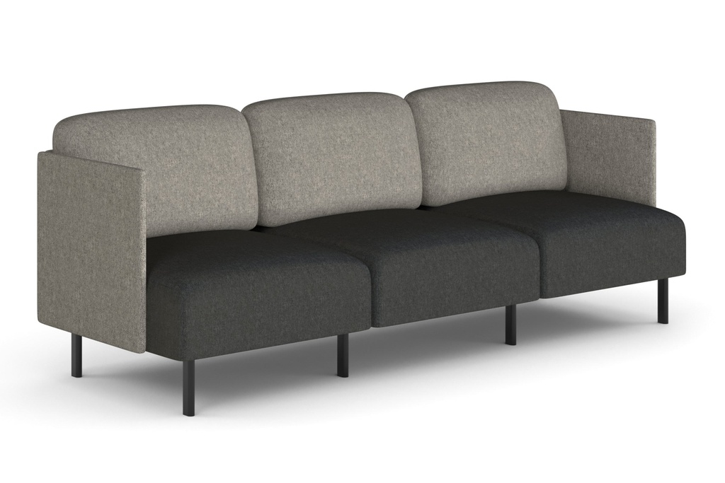 [SONA-3LS-LG|2199()] Sona Modular Sofa Triple Seater Lounge - Low Back with Sides
