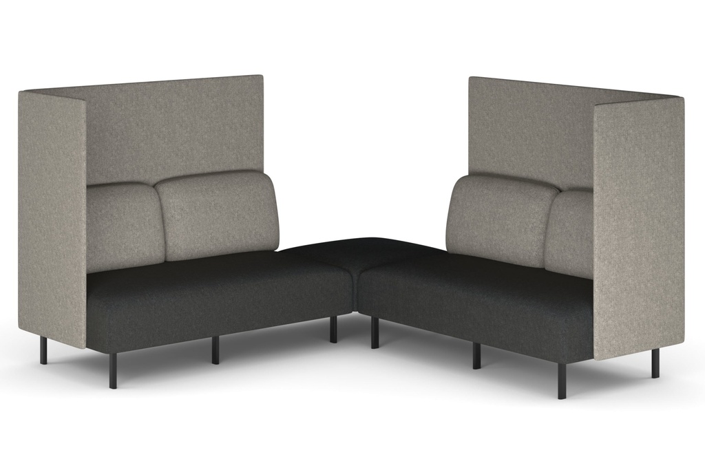 [SONA-5HCS-LG|3401()] Sona Modular Privacy Sofa 5 Seater Corner Lounge - High Back with Sides