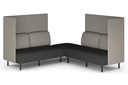 Sona Modular Privacy Sofa 5 Seater Corner Lounge - High Back with Sides