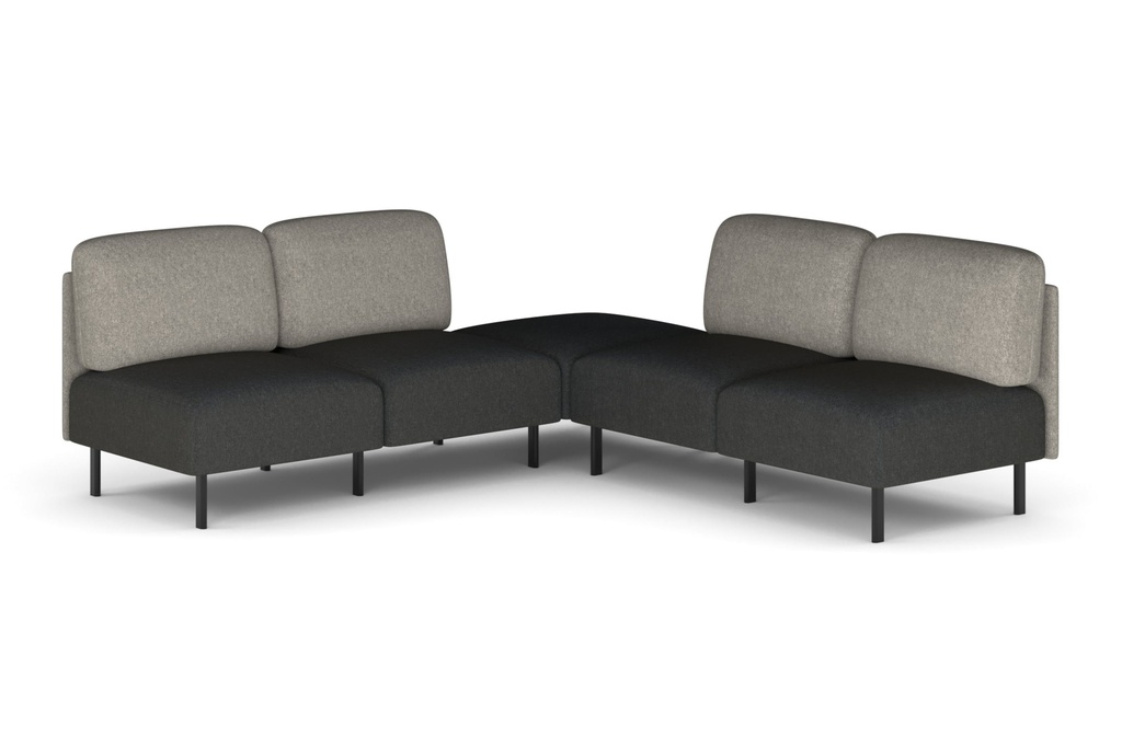 [SONA-5LC-LG|3023()] Sona Modular Sofa 5 Seater Corner Lounge - Low Back
