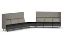 Sona Modular Privacy Sofa 7 Seater Angle Lounge - High Back with Sides