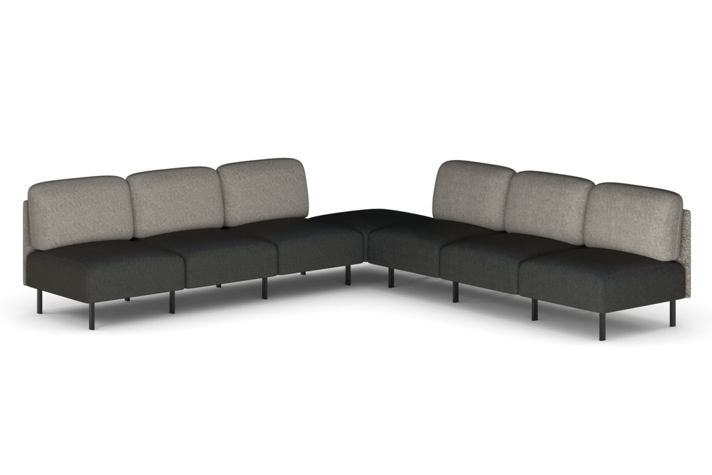 [SONA-7LC-LG|4331()] Sona Modular Sofa 7 Seater Corner Lounge - Low Back