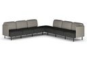 Sona Modular Sofa 7 Seater Corner Lounge - Low Back with Sides