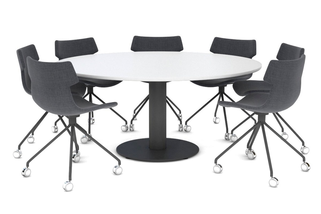 Sapphire Disc Base XL Round Conference Table [1500mm]
