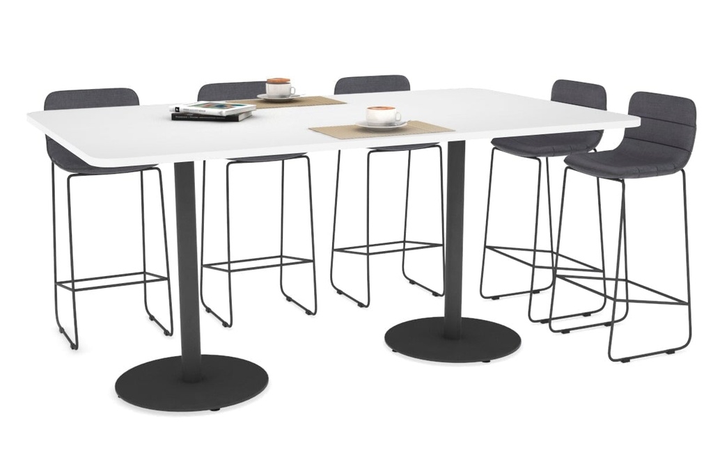 Sapphire Disc Base Counter Table - Rounded Corners [1800L x 1100W with Rounded Corners]