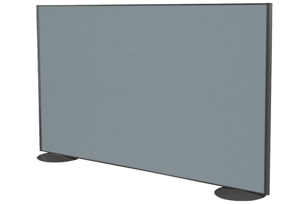 Freestanding Office Partition Screen Fabric Black Frame [1200H x 1800W]