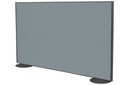 Freestanding Office Partition Screen Fabric Black Frame [1200H x 1800W]