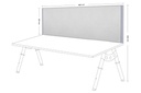 Clearance Desk Mounted Privacy Screen with Clamp Bracket - Silver Frame