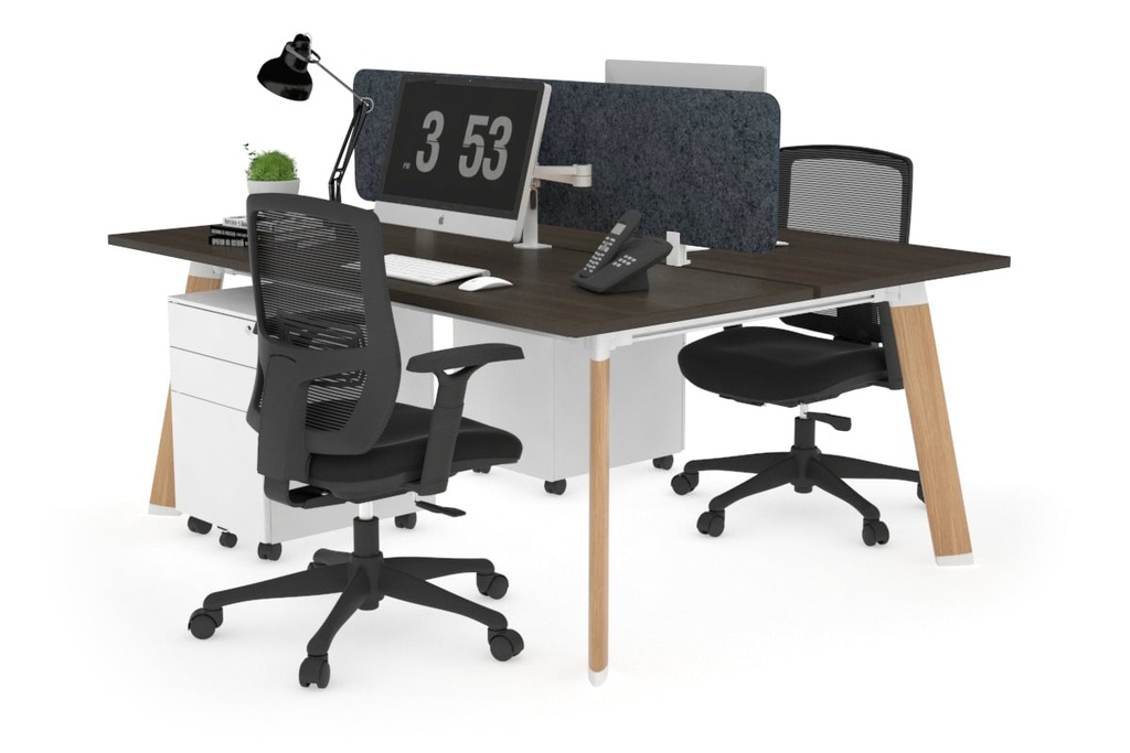 Switch - 2 Person Workstation Wood Imprint Frame [1800L x 700W]