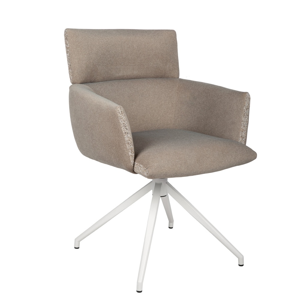 Kellan Swivel Base Chair - Americano - White