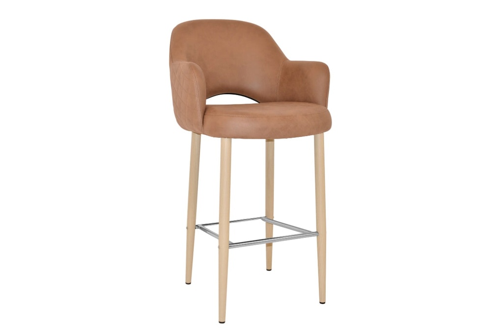 [TALAAR75MEBEPTA|495()] EZ Hospitality Avalon Stool Birch with Arms - 750mm Seat Height