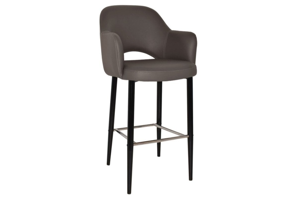 [TALAAR75MEBKVCC|458()] EZ Hospitality Avalon Stool Black with Arms - 750mm Seat Height