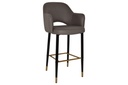 EZ Hospitality Avalon Stool Black Brass with Arms - 750mm Seat Height