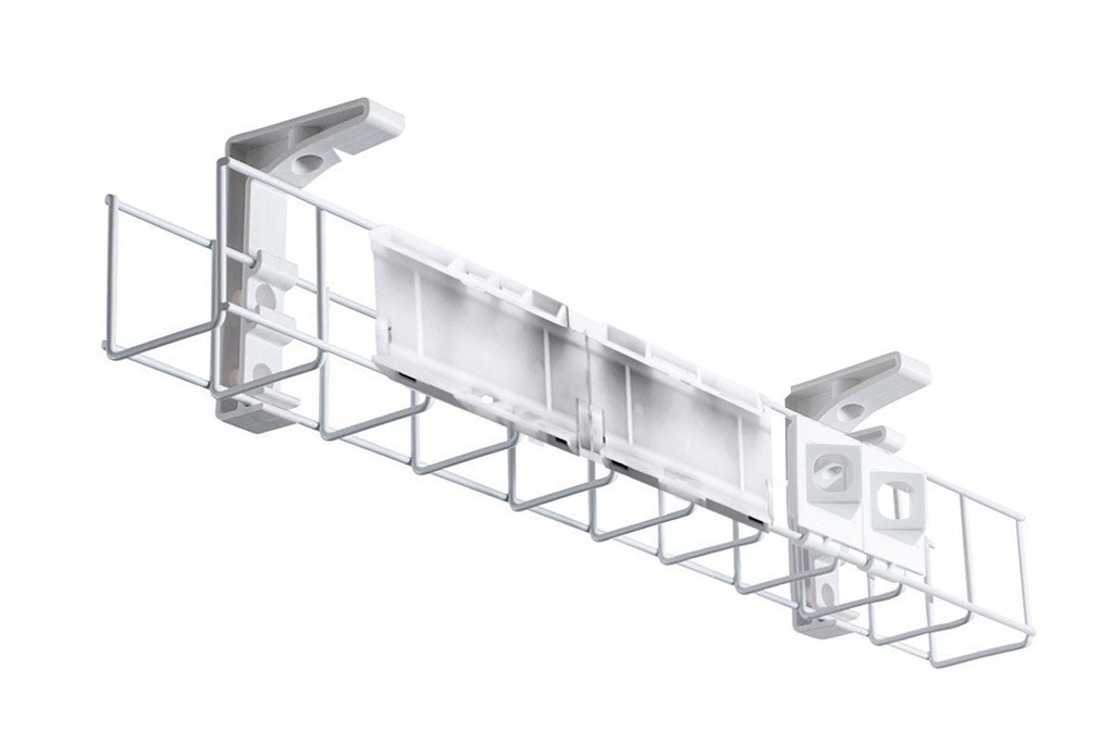 [WG10950WT-NP|58()] DPG Cable Management Basket Single Metal+Tray Including Power Plate 2 Data Bezels
