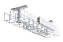 CMS Cable Management Basket Back to Back Metal+Tray Include 2 x 4 Power 4 Data [950W x 105H]
