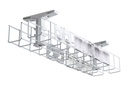 DPG Cable Management Basket Back to Back Metal+Tray Including 2 Power Plate 4 Data Bezels