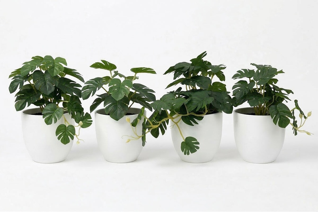 Artificial Monstera Plants - Pack of 4