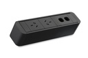 CMS Zeus Rail Black - Above Desk Power [2 Power]