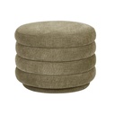 Kennedy Ribbed Medium Round Ottoman - Copeland Olive