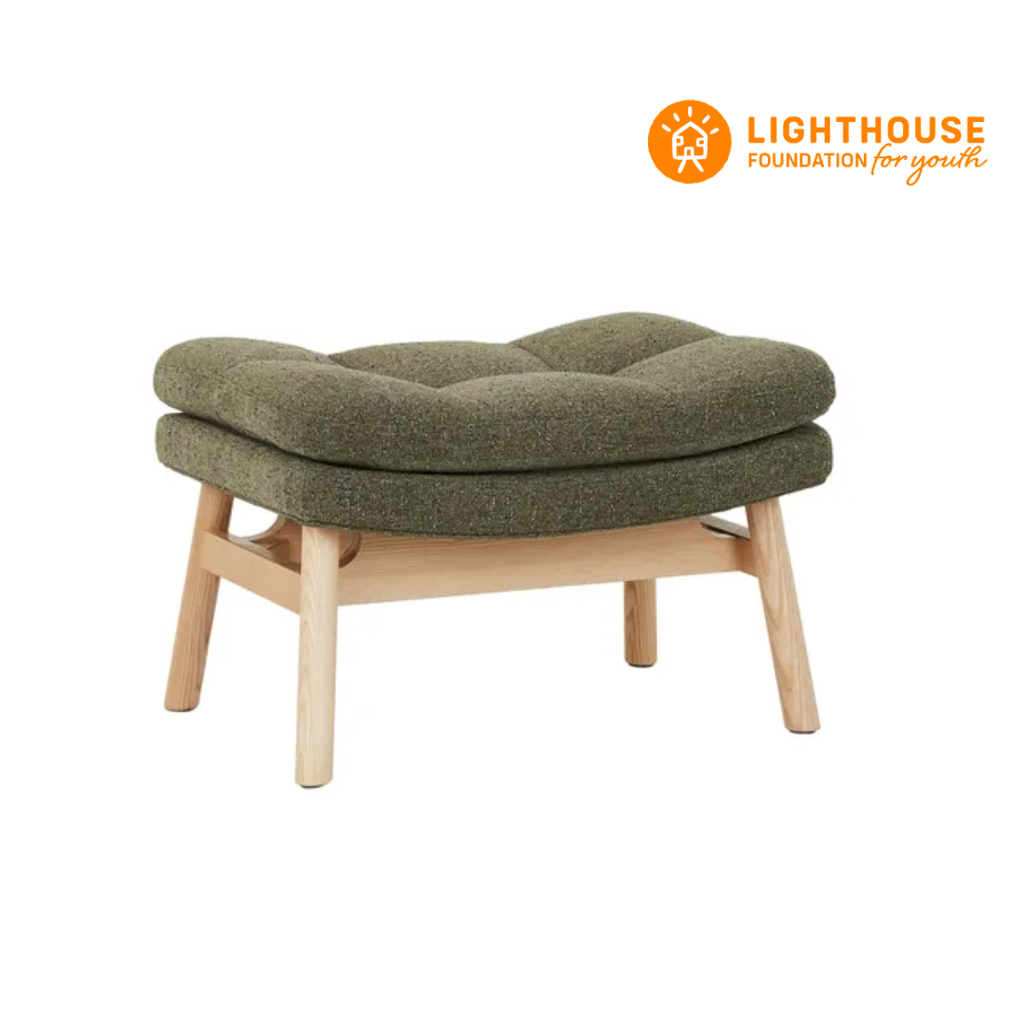 [KIP-OTTOMAN-LEEK-GREEN-NATURAL-ASH-CH-KIP-OCC-OTT-NATURAL-ASH] Kip Ottoman - Leek Green - Natural Ash