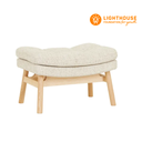 Kip Ottoman - White Bark - Natural Ash