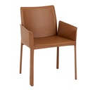 Lachlan Dining Armchair - Tan Recycled Leather