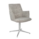 Lawson Swivel Base Chair - Iron Tweed - Chrome