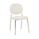 Laylah Loop Dining Chair - Sandcastle Tweed - Chrome
