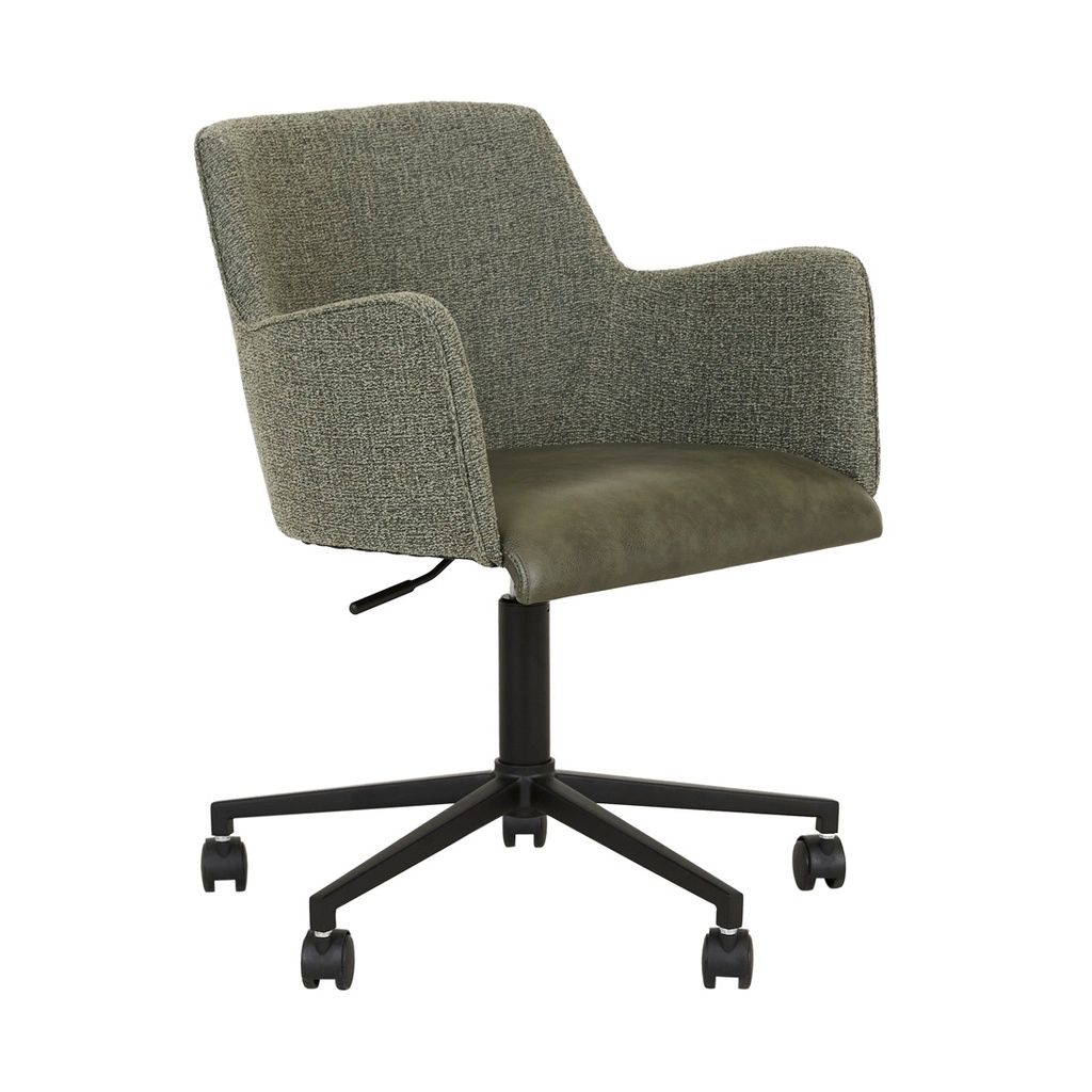 [LENNOX-OFFICE-CHAIR-MOSS-TWEED-VINTAGE-MATT-GREEN-PU-CH-LENN-PL-OFF-VINTAGE-MATT-GREEN-PU] Lennox Office Chair - Moss Tweed - Vintage Matt Green PU