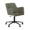 Lennox Office Chair - Moss Tweed - Vintage Matt Green PU