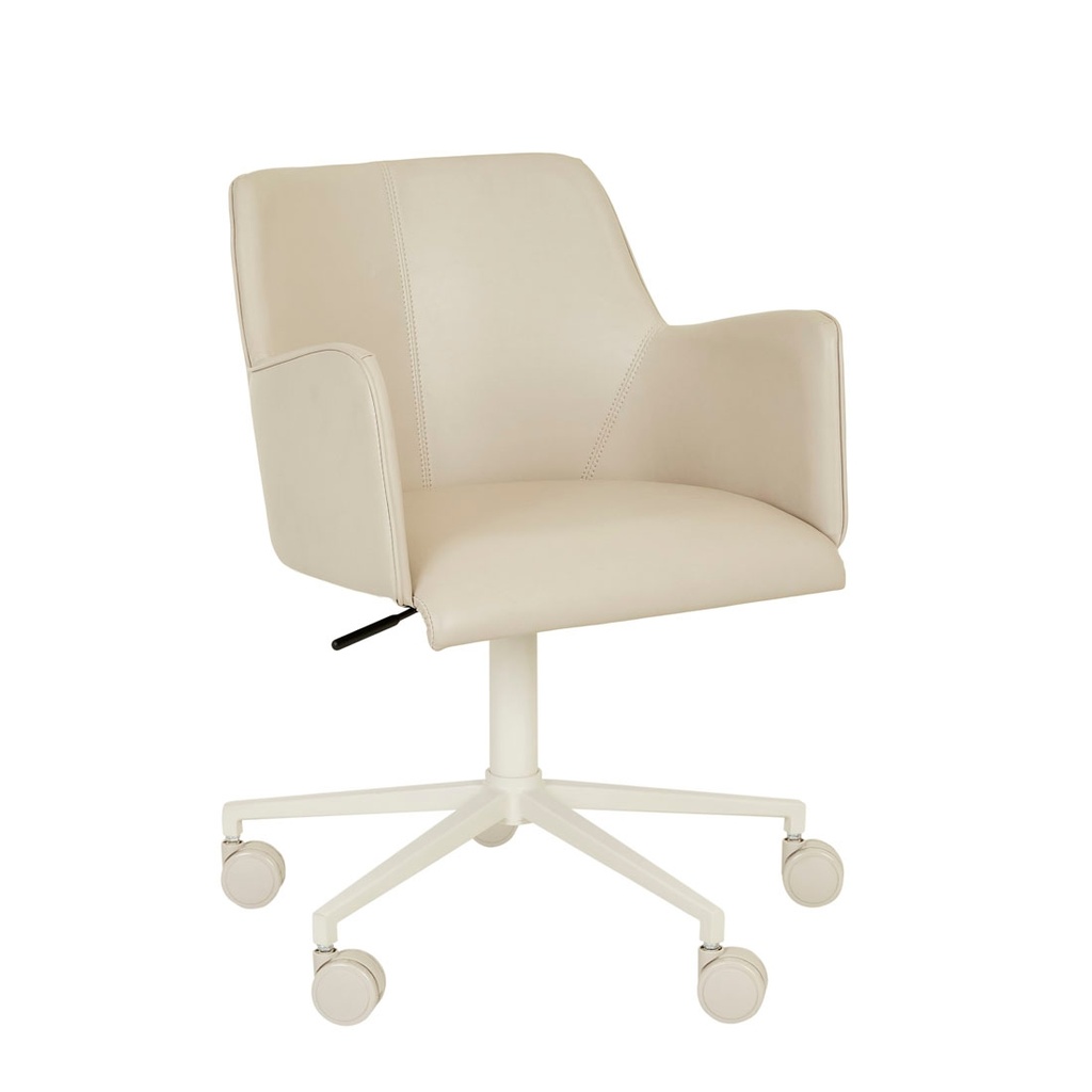 [LENNOX-OFFICE-CHAIR-SANDSTONE-PU-MATT-BONE-CH-LENN-PL-OFF-MATT-BONE] Lennox Office Chair - Sandstone PU - Matt Bone